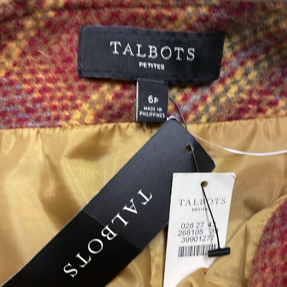 Talbots Autumn Tones Plaid Tweed Wool Pencil Mini Skirt Lined New With Tags - Picture 7 of 13